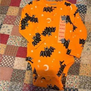Old Navy Bright Orange Bat Onesie